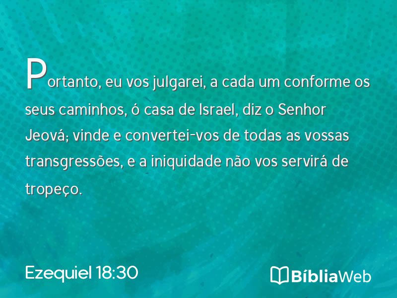 Ezequiel 18:30 em imagem para compartilhar