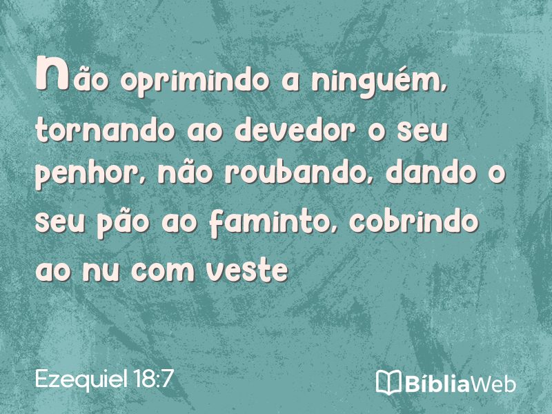 Ezequiel 18:7 em imagem para compartilhar