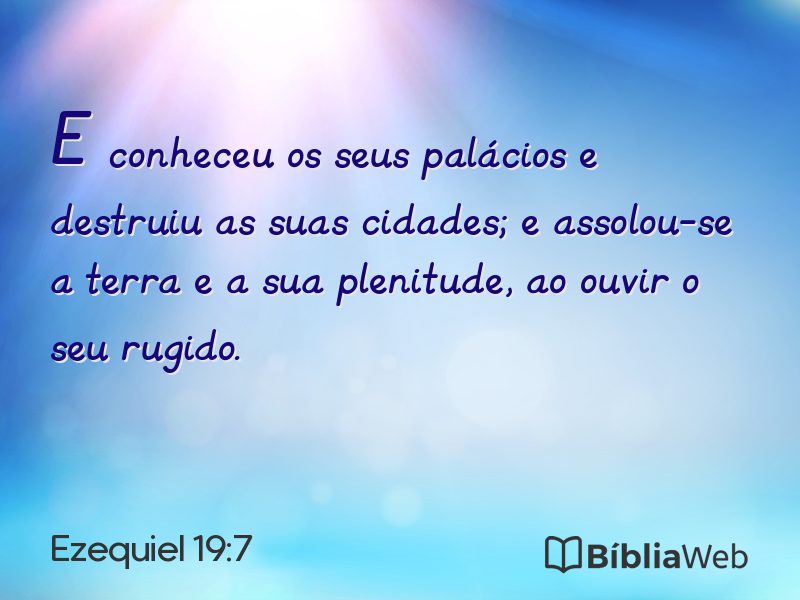 Ezequiel 19:7 em imagem para compartilhar