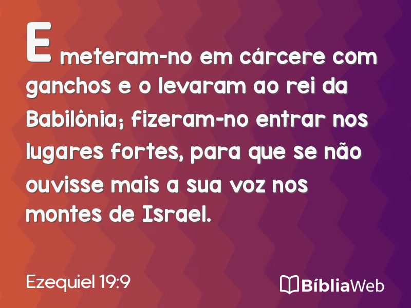Ezequiel 19:9 em imagem para compartilhar