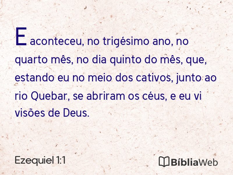 Ezequiel 1:1 em imagem para compartilhar