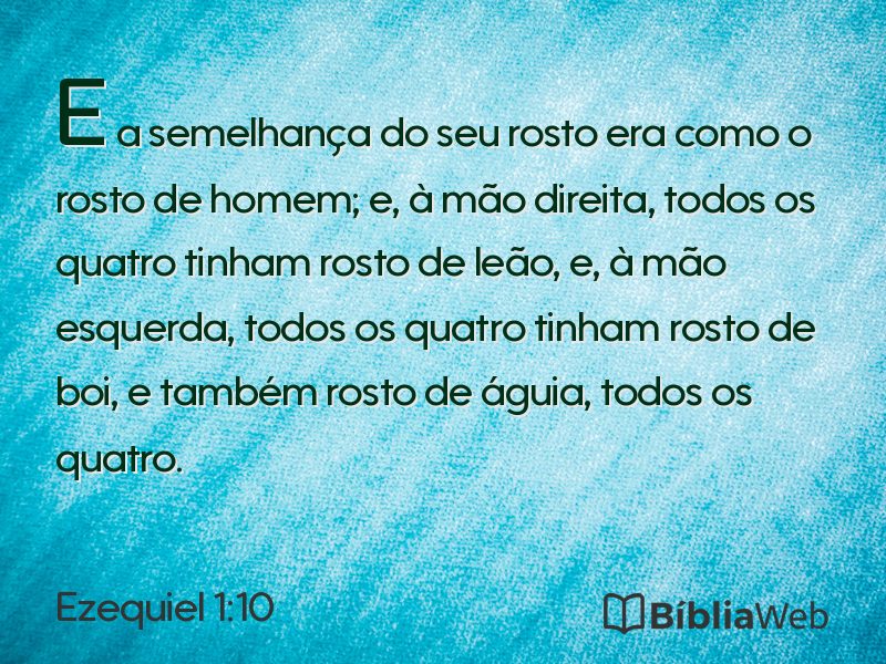 Ezequiel 1:10 em imagem para compartilhar