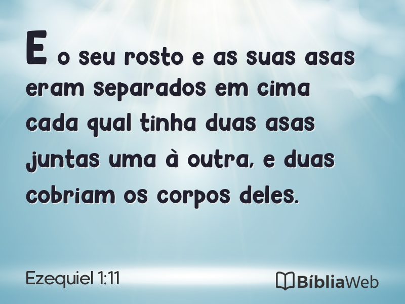 Ezequiel 1:11 em imagem para compartilhar