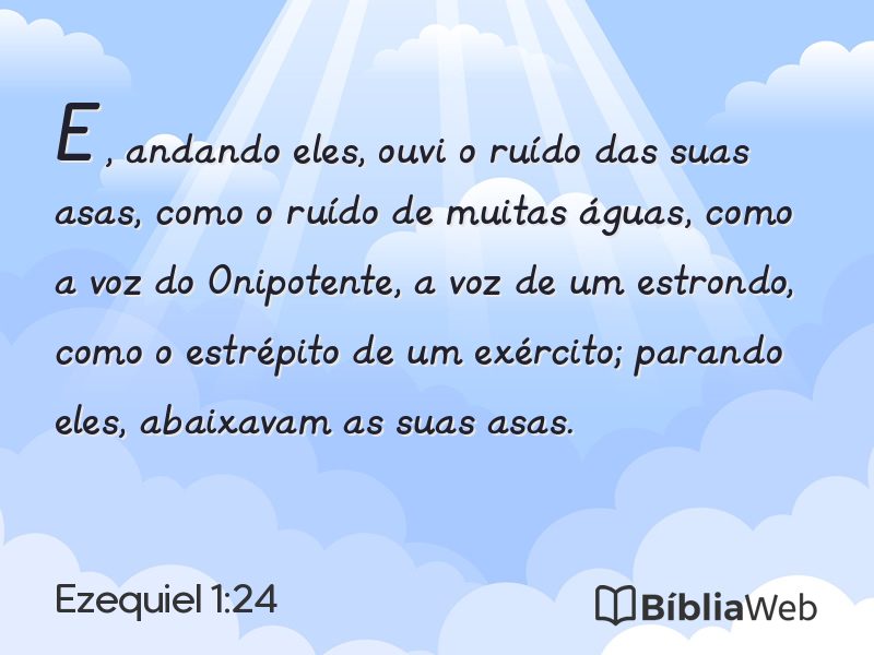 Ezequiel 1:24 em imagem para compartilhar