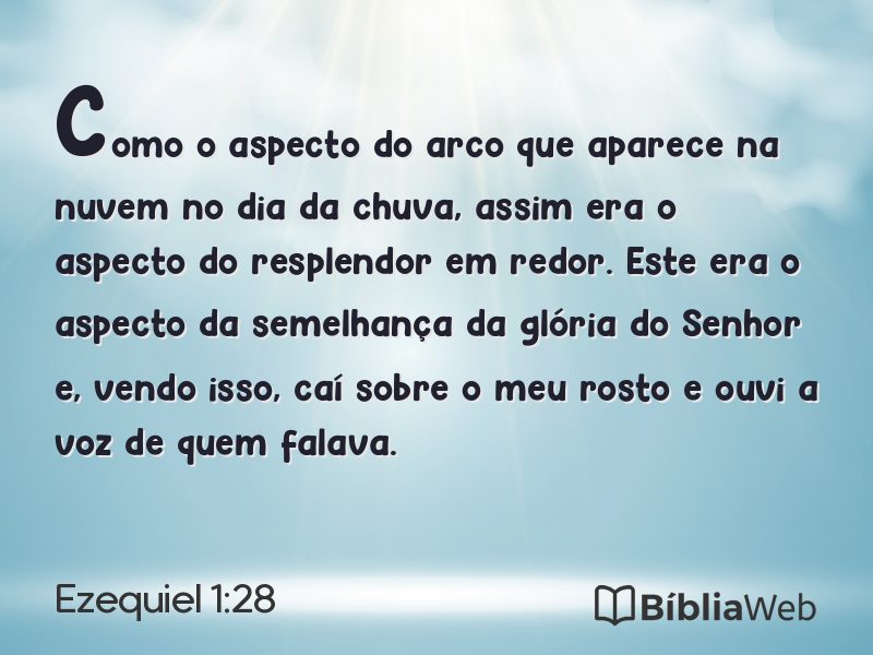 Ezequiel 1:28 em imagem para compartilhar