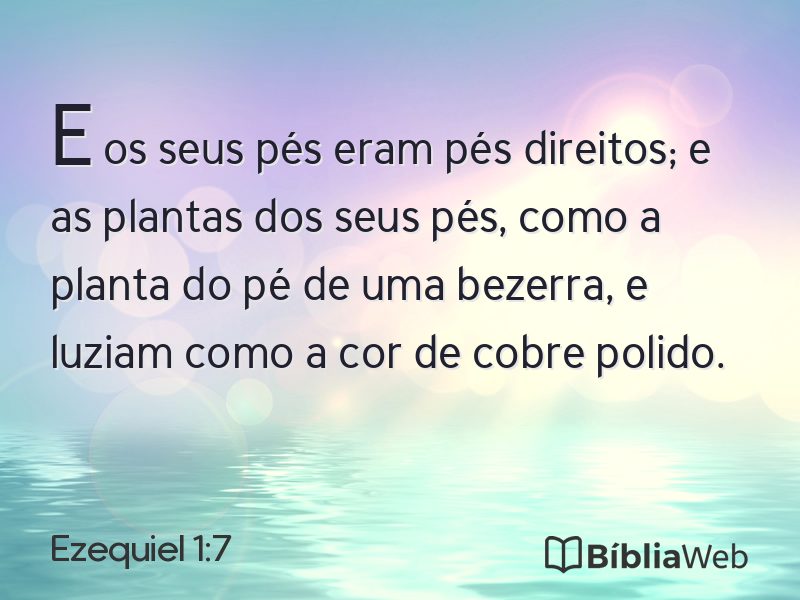 Ezequiel 1:7 em imagem para compartilhar