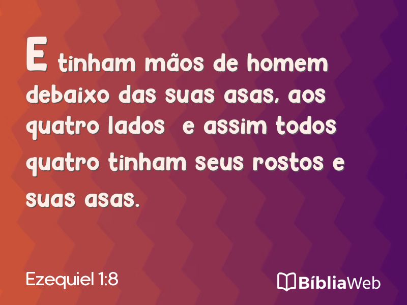Ezequiel 1:8 em imagem para compartilhar