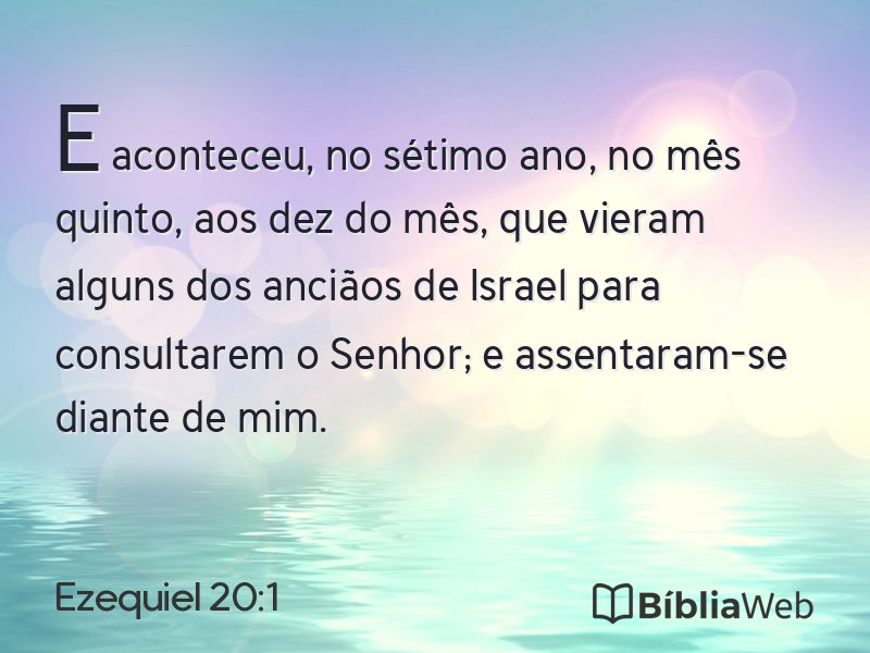 Ezequiel 20:1 em imagem para compartilhar