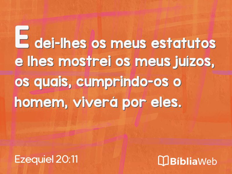 Ezequiel 20:11 em imagem para compartilhar
