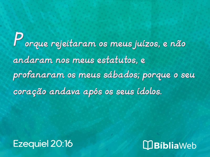 Ezequiel 20:16 em imagem para compartilhar