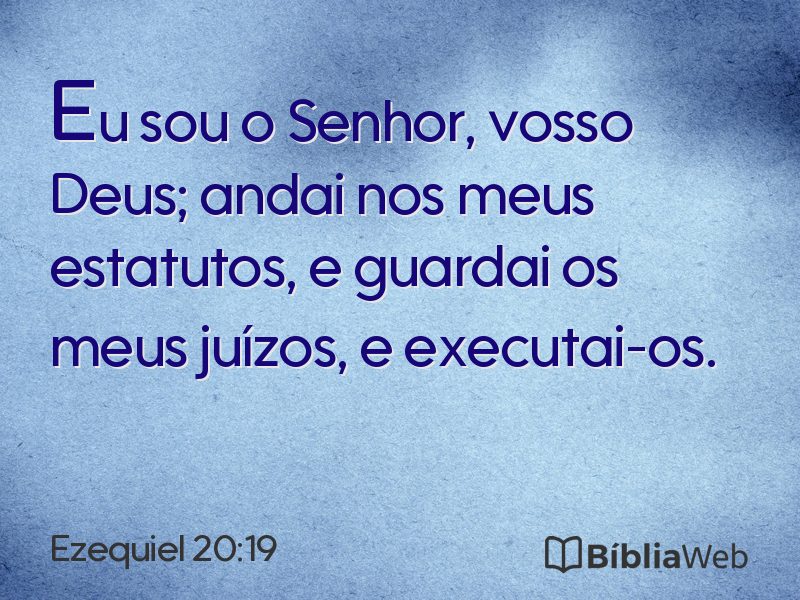 Ezequiel 20:19 em imagem para compartilhar