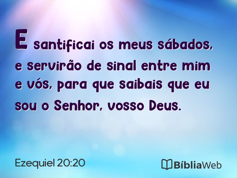 Ezequiel 20:20 em imagem para compartilhar