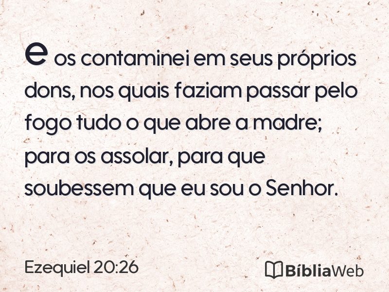 Ezequiel 20:26 em imagem para compartilhar