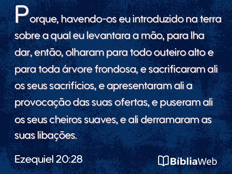 Ezequiel 20:28 em imagem para compartilhar