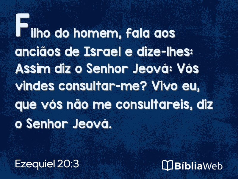 Ezequiel 20:3 em imagem para compartilhar