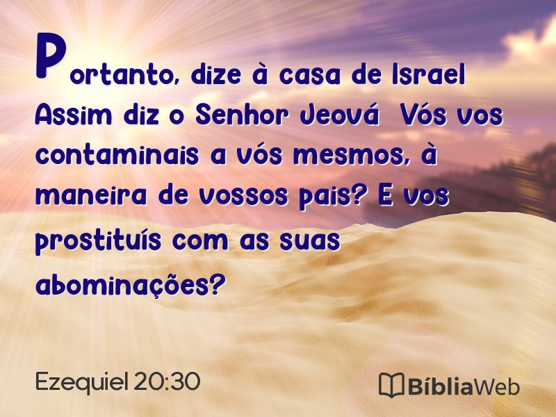 Ezequiel 20:30 em imagem para compartilhar