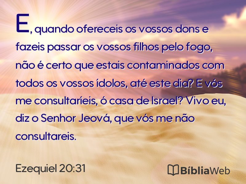 Ezequiel 20:31 em imagem para compartilhar