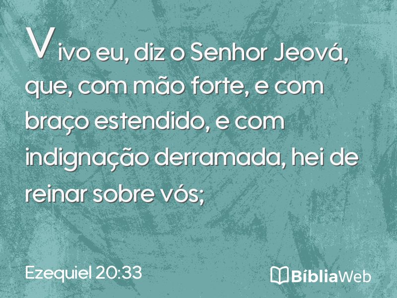 Ezequiel 20:33 em imagem para compartilhar