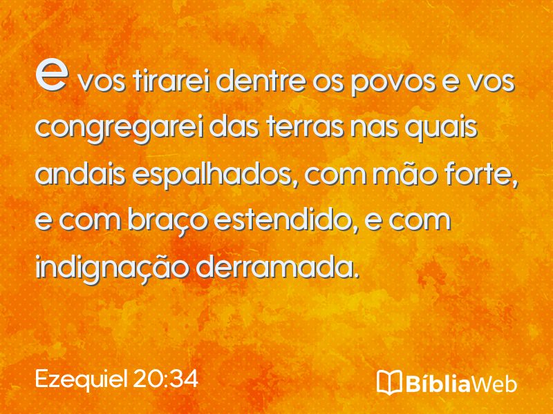 Ezequiel 20:34 em imagem para compartilhar