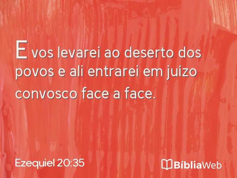 Ezequiel 20:35 em imagem para compartilhar