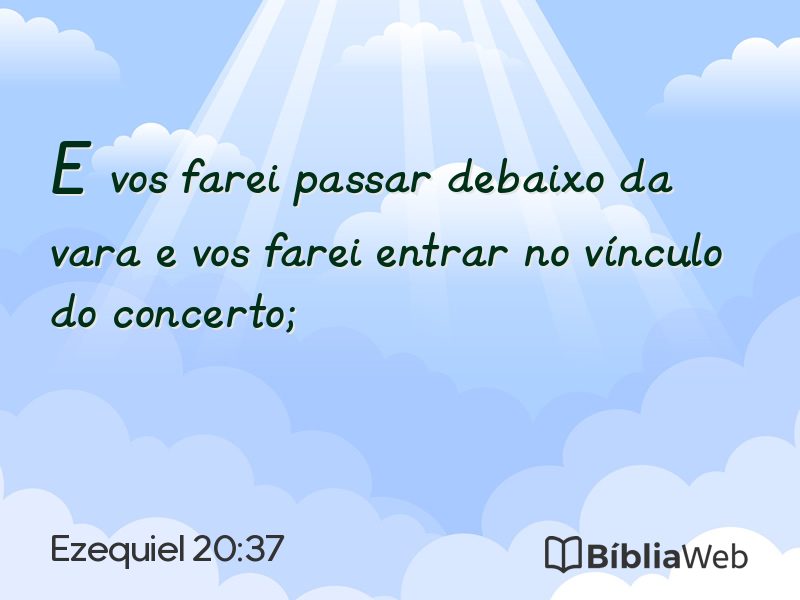 Ezequiel 20:37 em imagem para compartilhar
