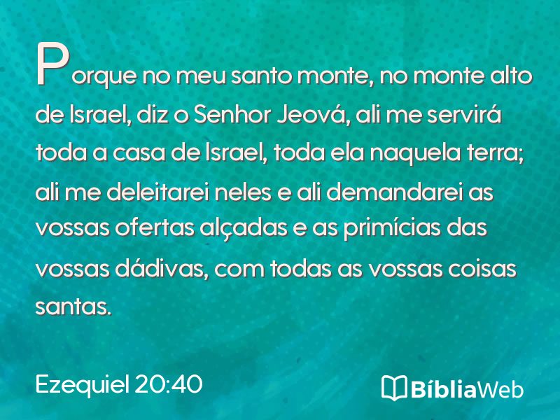 Ezequiel 20:40 em imagem para compartilhar