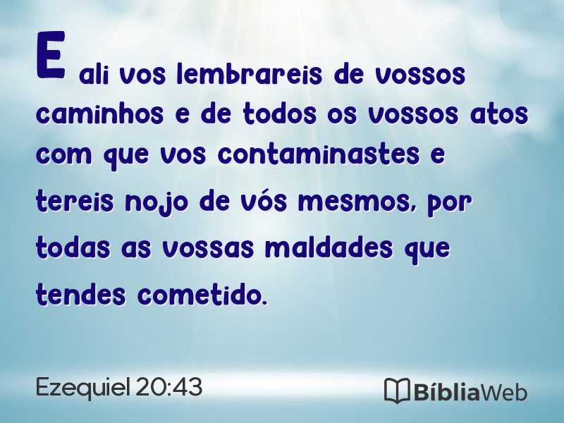 Ezequiel 20:43 em imagem para compartilhar