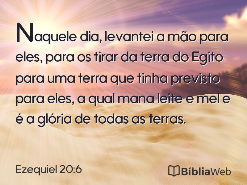 Ezequiel 20:6 em imagem para compartilhar