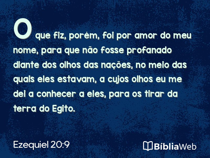 Ezequiel 20:9 em imagem para compartilhar