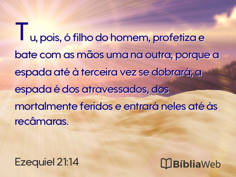 Ezequiel 21:14 em imagem para compartilhar