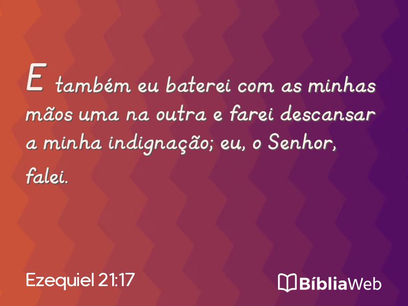 Ezequiel 21:17 em imagem para compartilhar