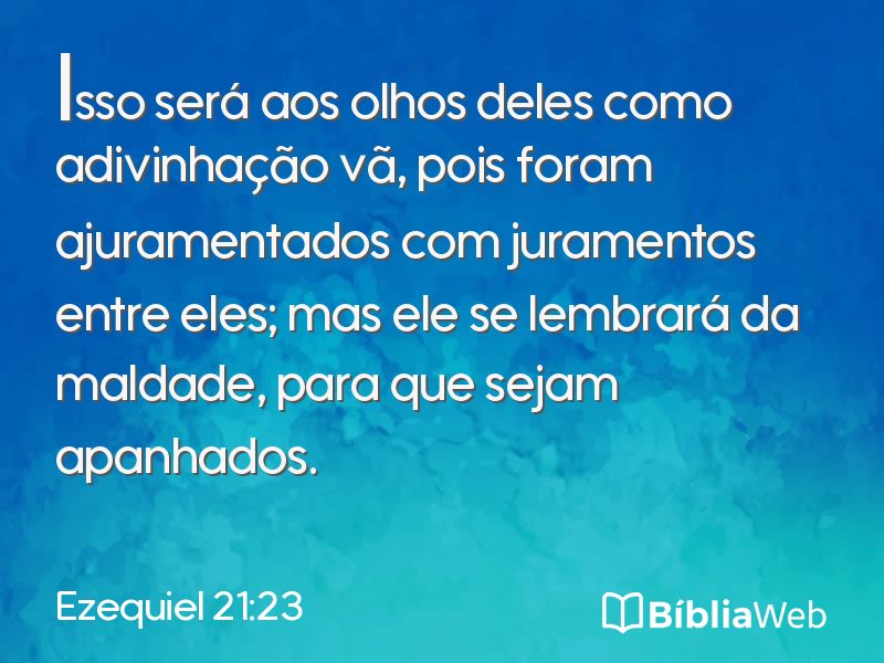 Ezequiel 21:23 em imagem para compartilhar