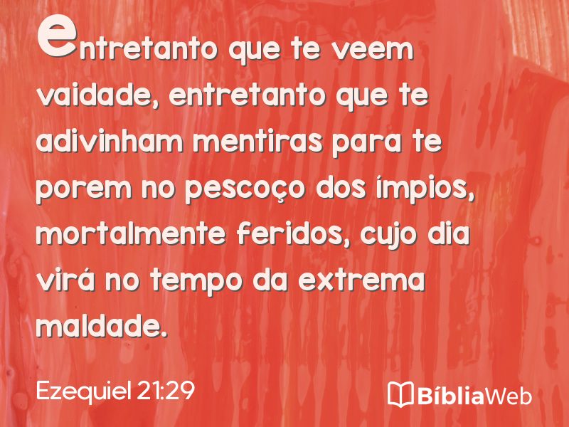 Ezequiel 21:29 em imagem para compartilhar