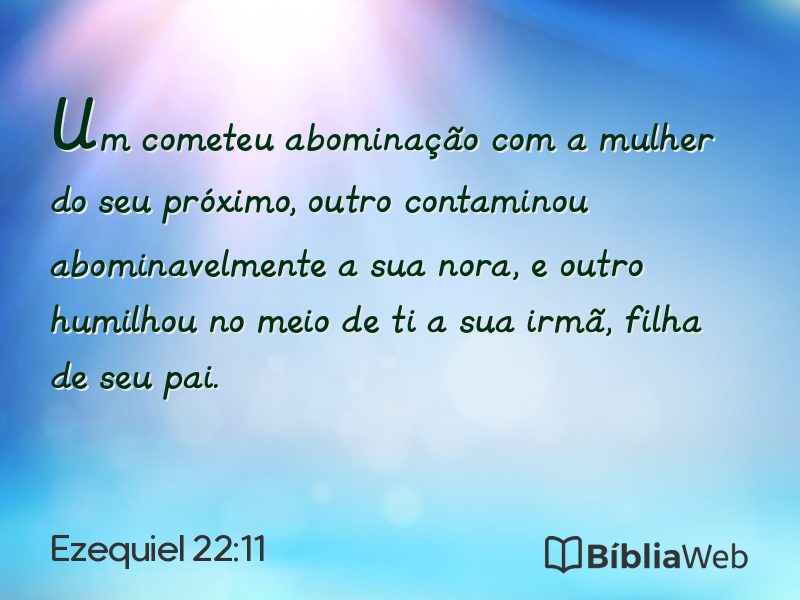 Ezequiel 22:11 em imagem para compartilhar