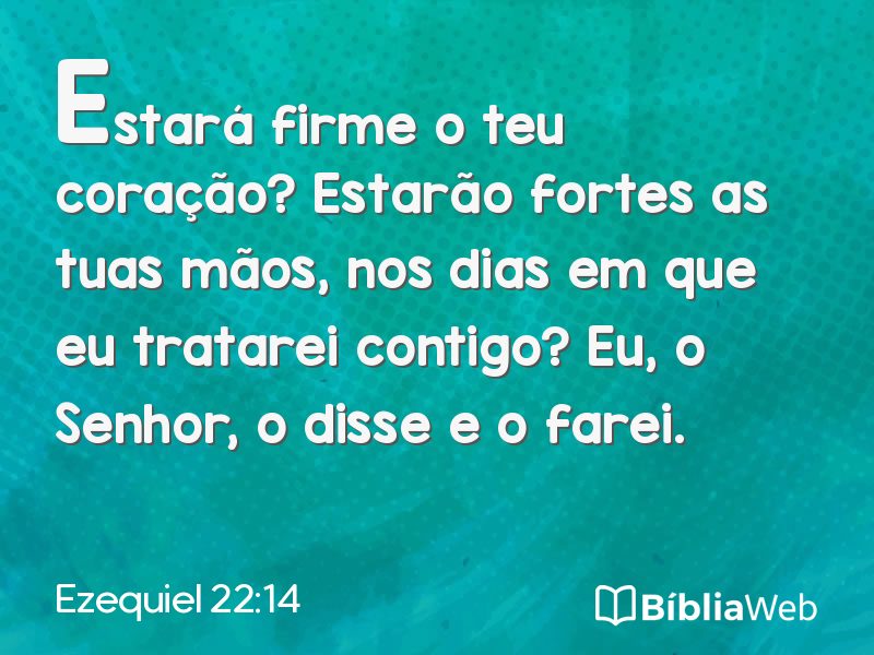 Ezequiel 22:14 em imagem para compartilhar