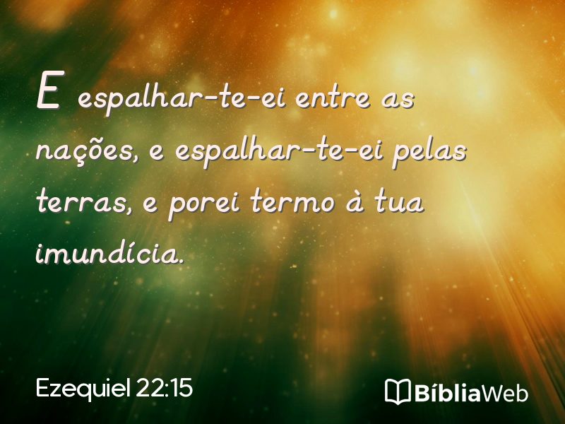 Ezequiel 22:15 em imagem para compartilhar