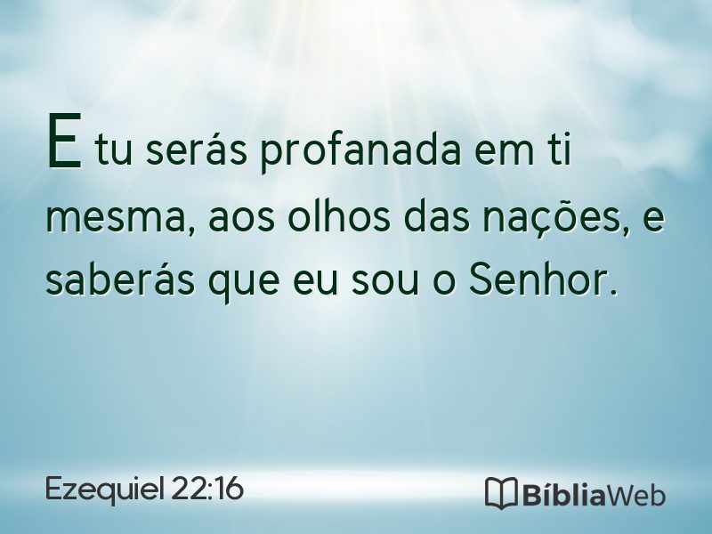Ezequiel 22:16 em imagem para compartilhar