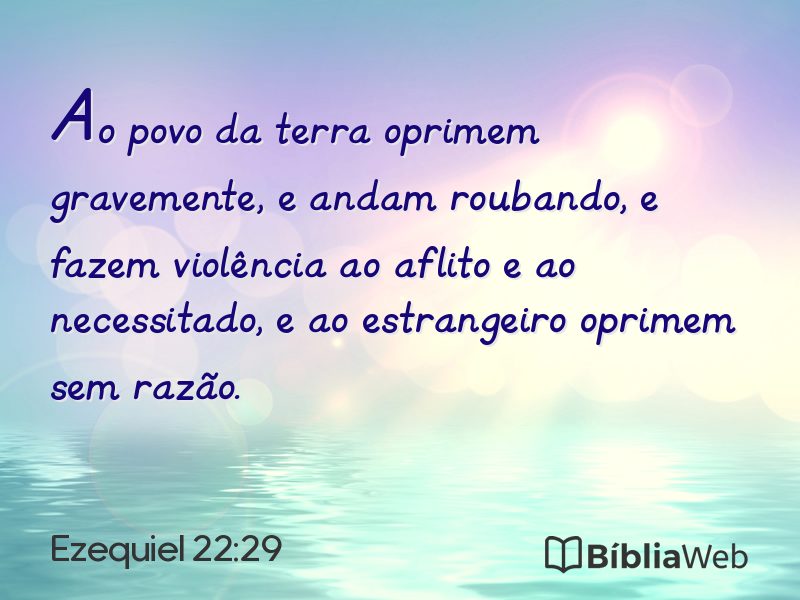 Ezequiel 22:29 em imagem para compartilhar