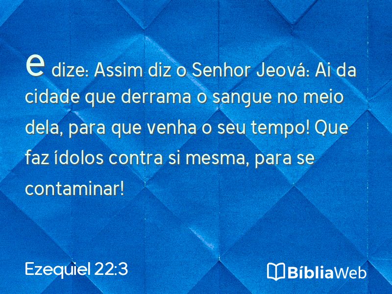 Ezequiel 22:3 em imagem para compartilhar