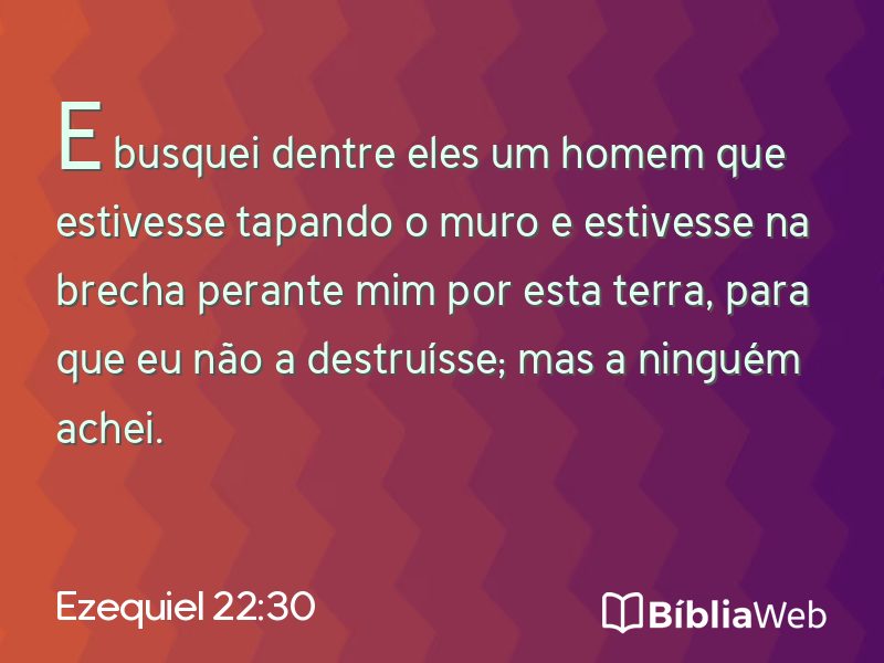 Ezequiel 22:30 em imagem para compartilhar