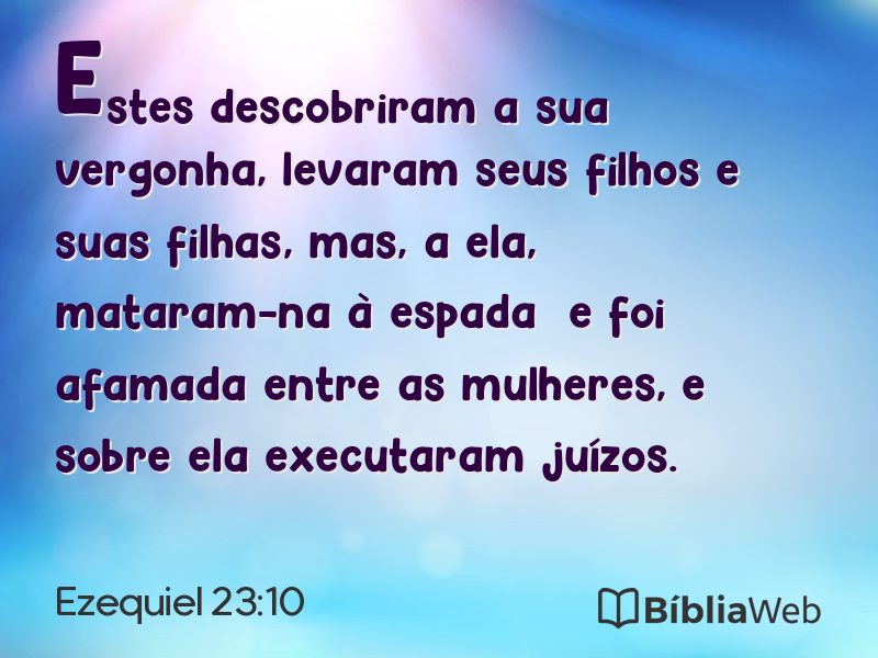 Ezequiel 23:10 em imagem para compartilhar