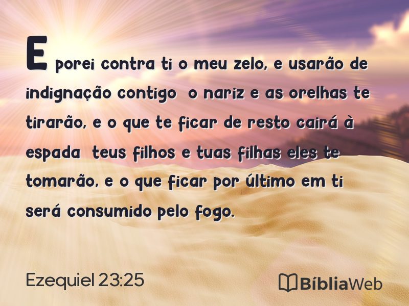 Ezequiel 23:25 em imagem para compartilhar
