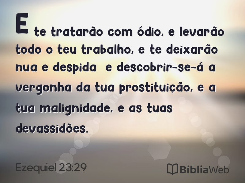 Ezequiel 23:29 em imagem para compartilhar