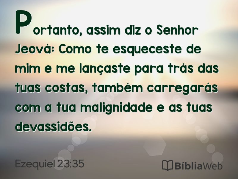 Ezequiel 23:35 em imagem para compartilhar