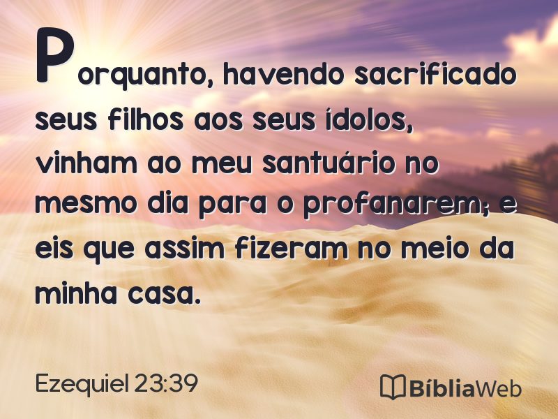 Ezequiel 23:39 em imagem para compartilhar