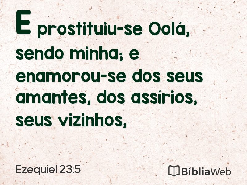 Ezequiel 23:5 em imagem para compartilhar