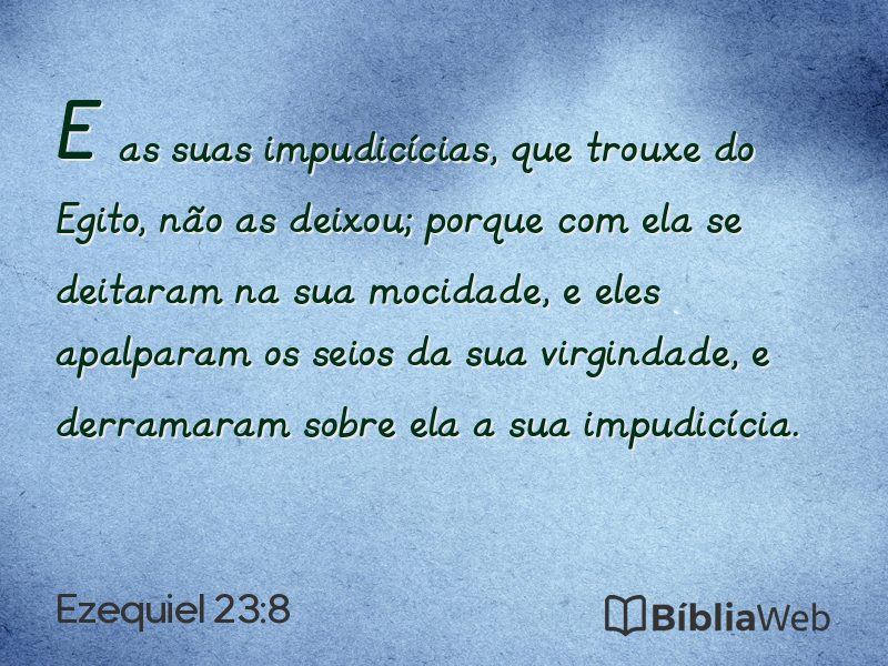 Ezequiel 23:8 em imagem para compartilhar