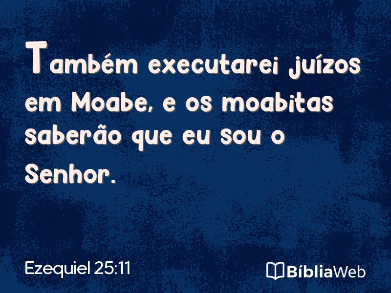 Ezequiel 25:11 em imagem para compartilhar