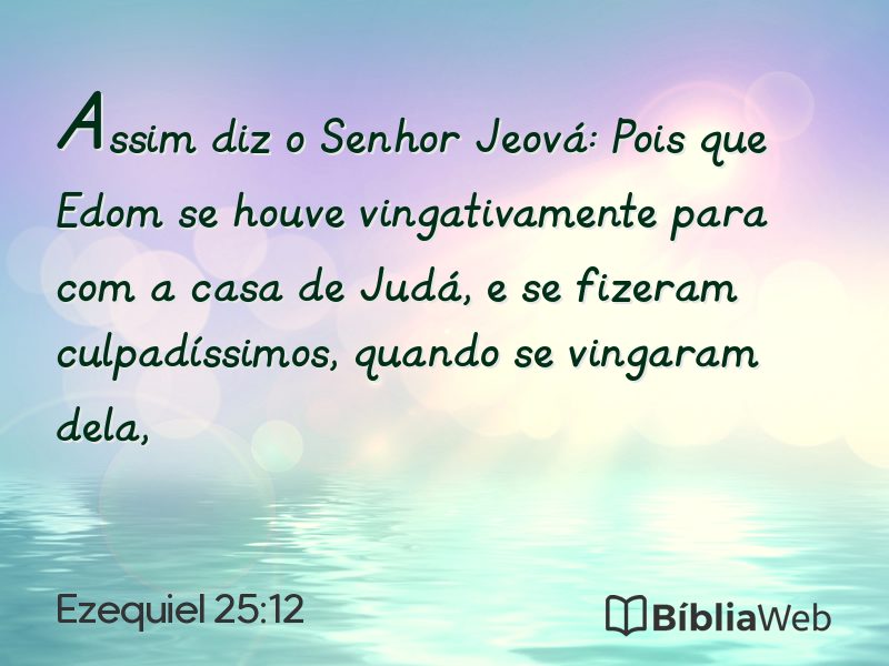 Ezequiel 25:12 em imagem para compartilhar