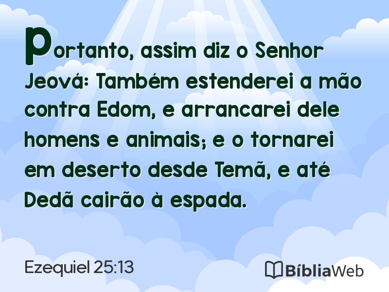 Ezequiel 25:13 em imagem para compartilhar